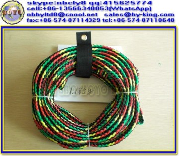 Poly tube tow rope , pe tow rope harness , polyethylene water skiing boats rope