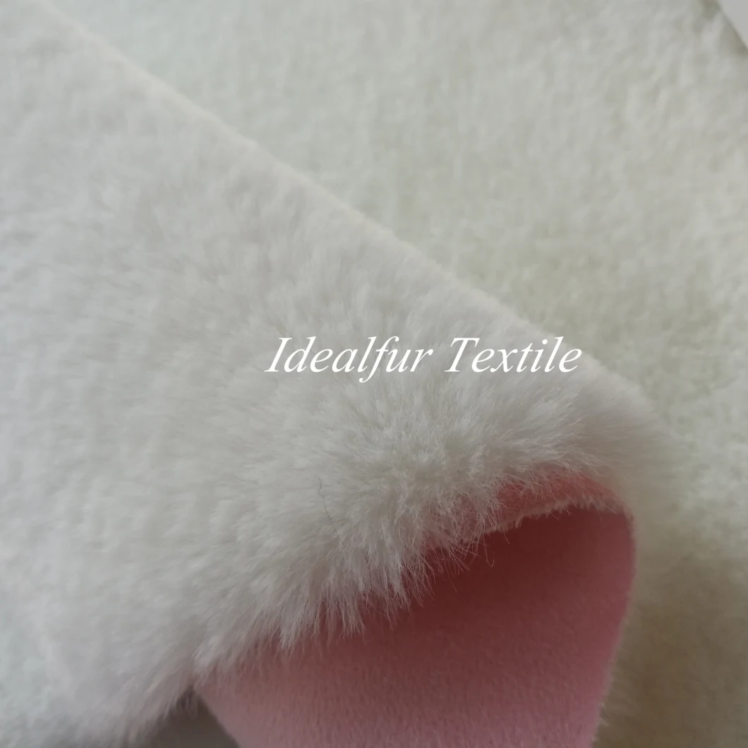 White Super Soft Rabbit Faux Fur with Bonded