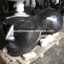 Large garden decorative modern abstract marble art man face sculpture for sale