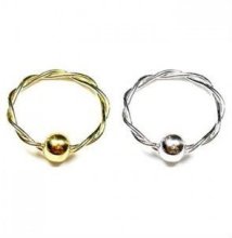 316L twisted bead body toe piercing toe jewelry toe ring