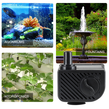 Heto 53GPH nedsänkbar pump (200LPH, 3,5W), 1,6ft höglyft, 6,4ft sladd fontänpump för akvarium, damm, akvarium, hydroponics