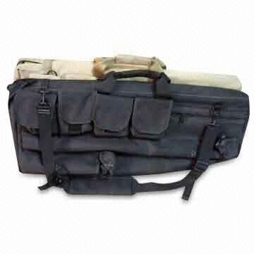 Water-resistant Gun Case with Exterior and Interior Molle Compatible Panels, Made of 1000D Cordura