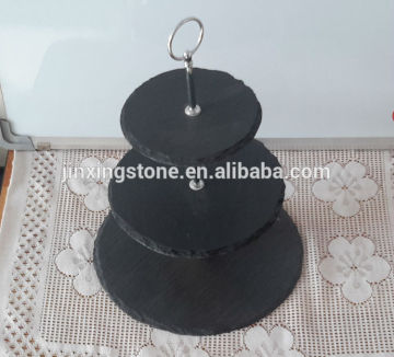 natural slate 3-tier cakes and sweets stand