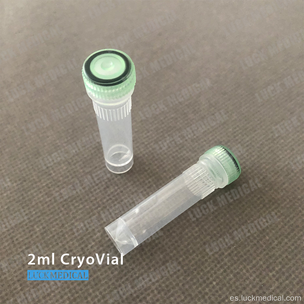 PC Plastic Cryovials 2 ml de laboratorio CE