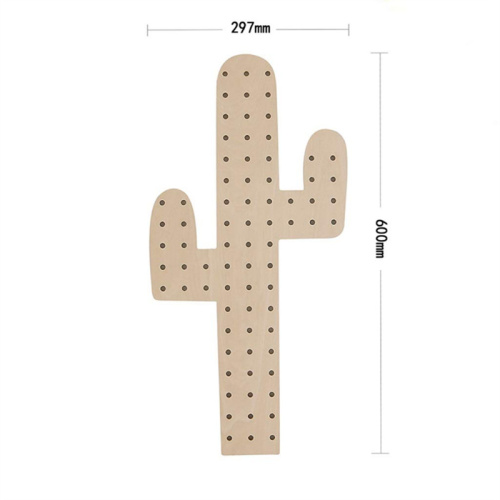 Wooden Cactus Hole Plate Free Punching Storage Rack