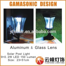 GAMASONIC high lumen solar post light solar gate post light solar wall top light