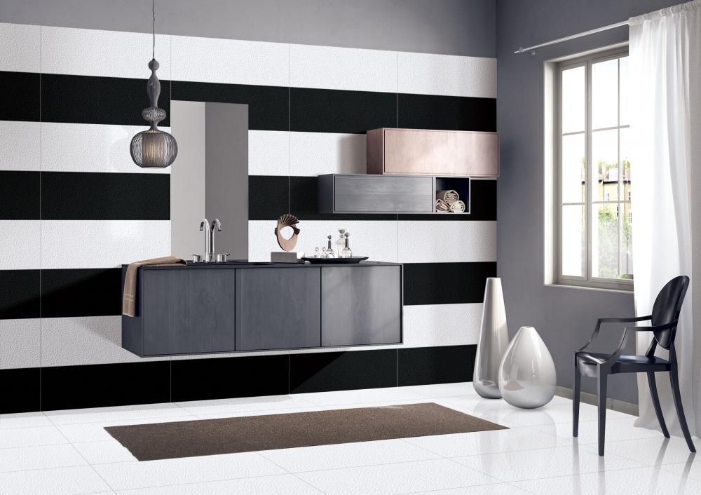 3d Black White Modern Style Ceramic Wall Tiles