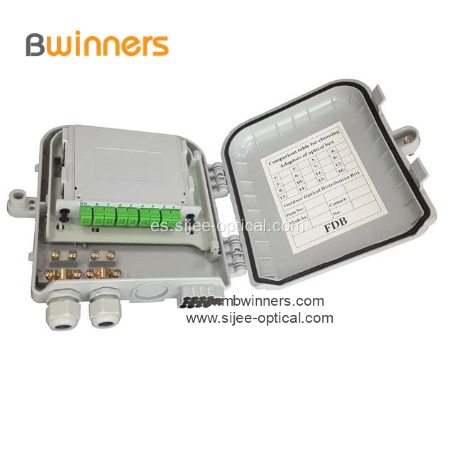 1x8 PLC Splitter Caja de terminales de fibra exterior