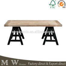 french country style metal dining table, vintage industrial metal dining table, metal dining table