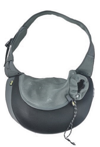 Schwarze XLarge PVC und Mesh Pet Sling