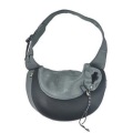 Svart XLarge PVC och Mesh Pet Sling