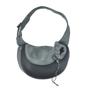 Schwarze XLarge PVC und Mesh Pet Sling