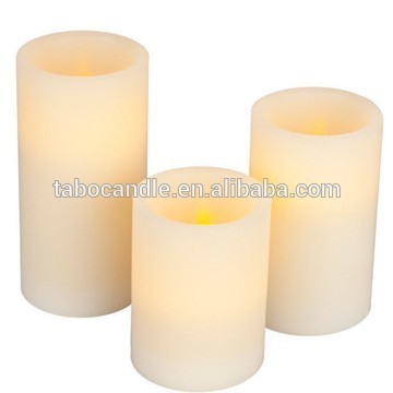 ivory color pillar flameless LED wax candle