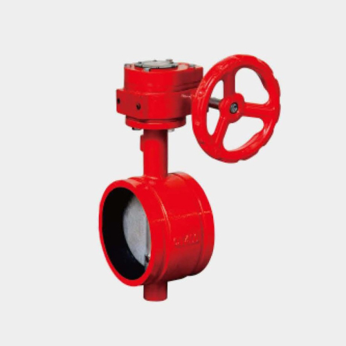 Handle/worm gear groove butterfly valve