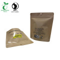 Food Grade Cornstarch high barrier Kraft paper Stå opp bolsa zip doypack