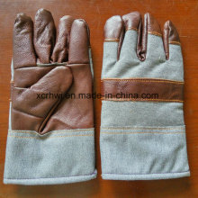 Кожаные зимние рабочие теплые перчатки, кожа из коровьего зерна флисовой подкладкой Зимние теплые рабочие перчатки