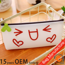 wholesale custom silicone top zipper clear pencil cases bag for promotional gifts