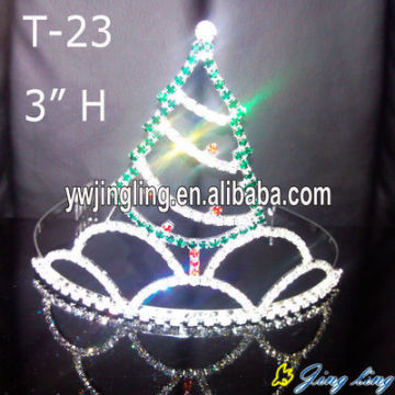 Crystal Rhinestones Christmas Tree Pageant Crowns