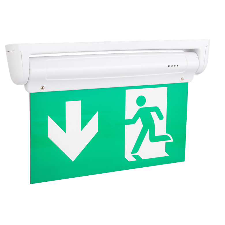 Ceiling Mounted Emergency Exit Sign With Battery Powered