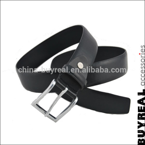 pin buckle casual wholesale handmade man black leather belt