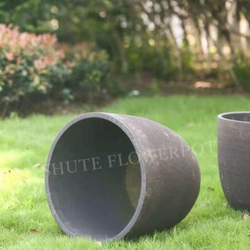 Barato potenciômetros de argila cinzentos grandes para plantas