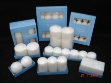 Unscented White Pressed Pillar Candle