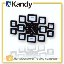 Kandy UniK Strong design team 12 photos black clock large picture frames