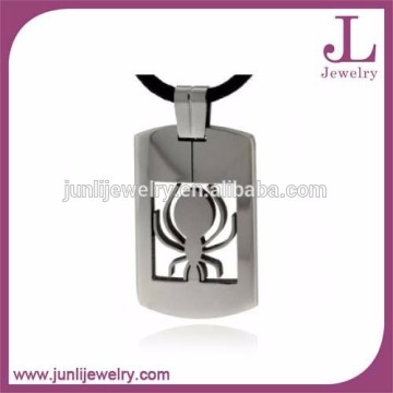Junli Jewelry Men Cool Pendant Silver Stainless Steel Spider Pendant
