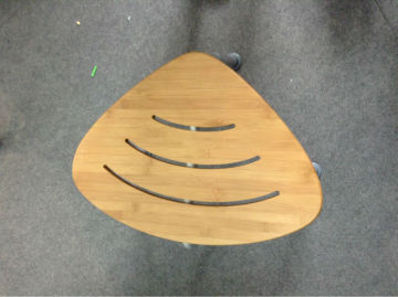 Wooden bench with shower head bayonet,folding teak shower bench