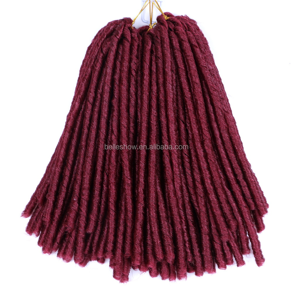 Hot sell freetress soft dread crochet freetress urban soft dread crochet braids how to install soft dreads