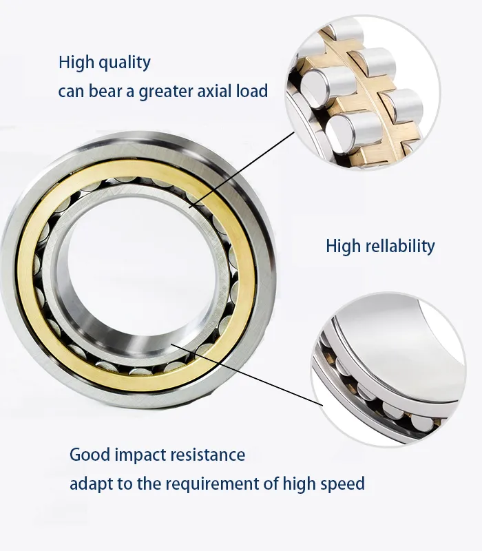 NU2313EM High-Radial Loads Single-Row Cylindrical Roller Bearing for Ship Rudder Shafts
