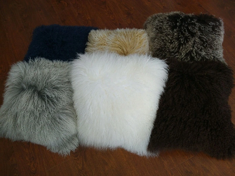 Square Sheepskin Pillow Case