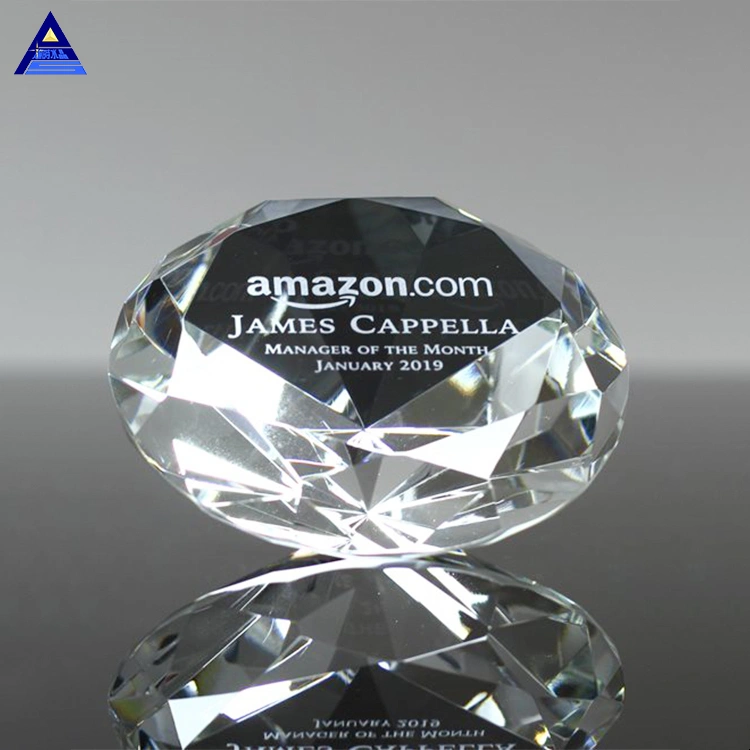 Crystal Shape Clear Red Diamond Sapphire Award Trophy for Corporate Gift