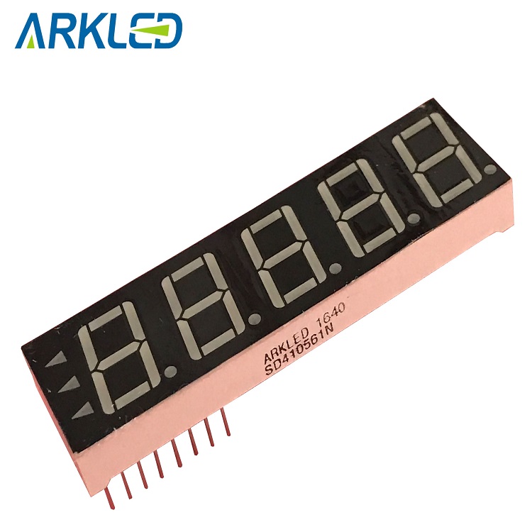 0.56 inch five digits led digital display blue