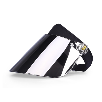 Silver hard visor cap uv sun visor