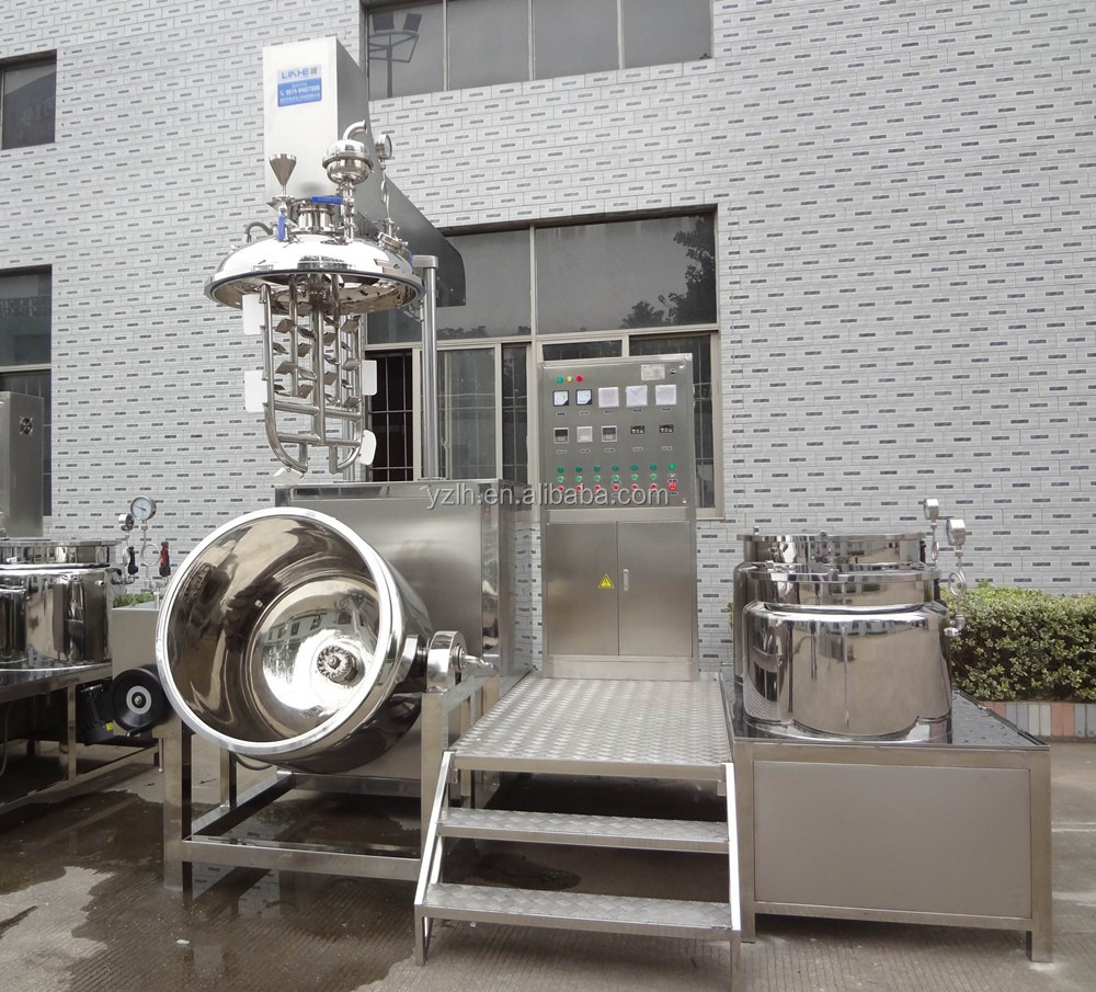 vacuum mixer homogenizer with oil and water preheating tank