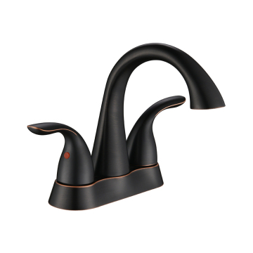 FUAO Chrome plated double lever basin mono mixer tap