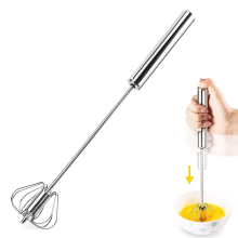 10/12/14 Inch Stainless Steel Egg Beater - Semi-Automatic Hand Push Blender