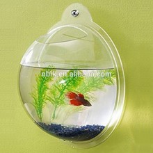 Beautiful Acrylic Wall Hanging Fish Tank, Plastic Decorative Fish Bowl