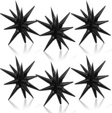 Black exploding star aluminum foil balloon