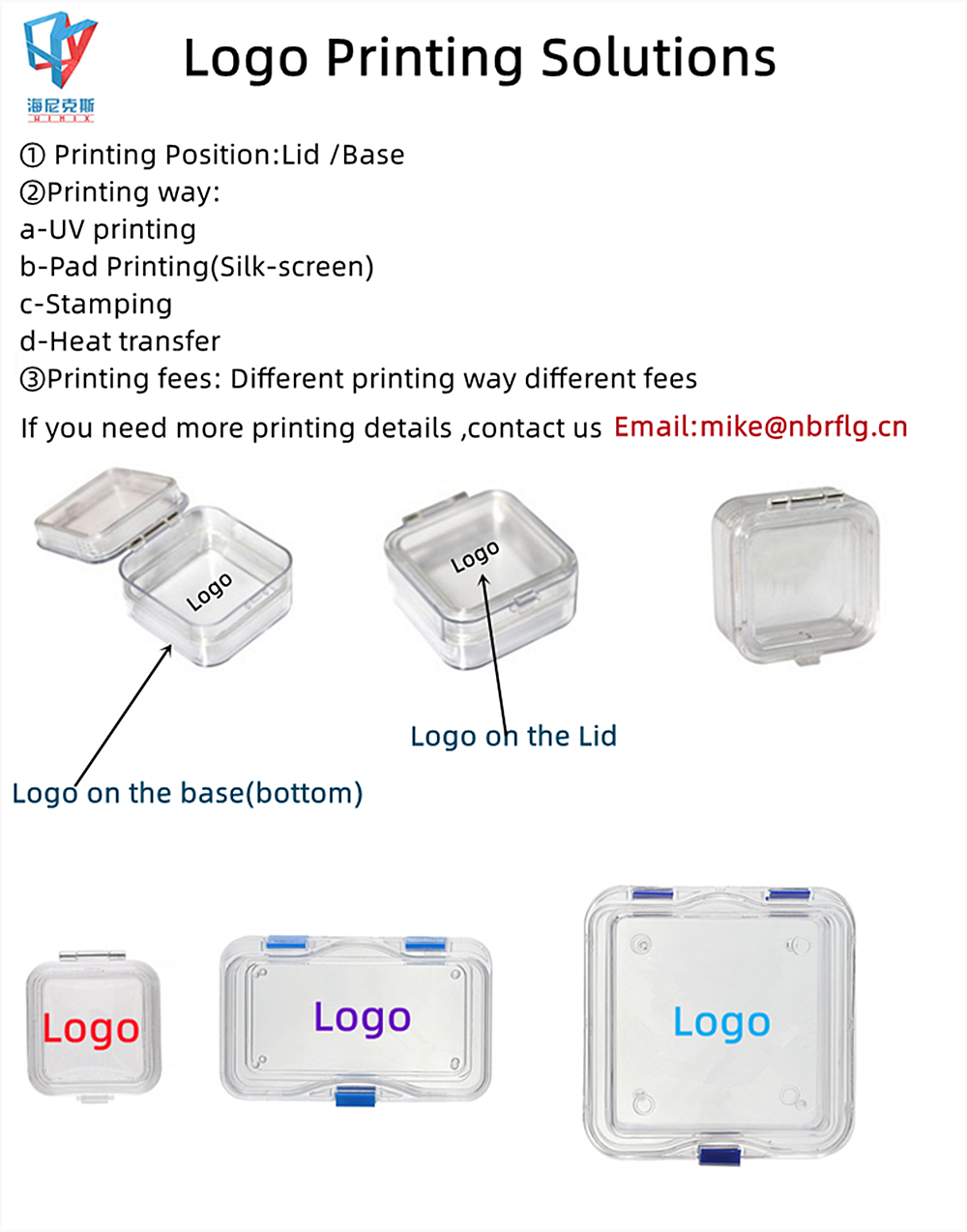 Electronic Parts Plastic Packaging Custom Logo Membrane box