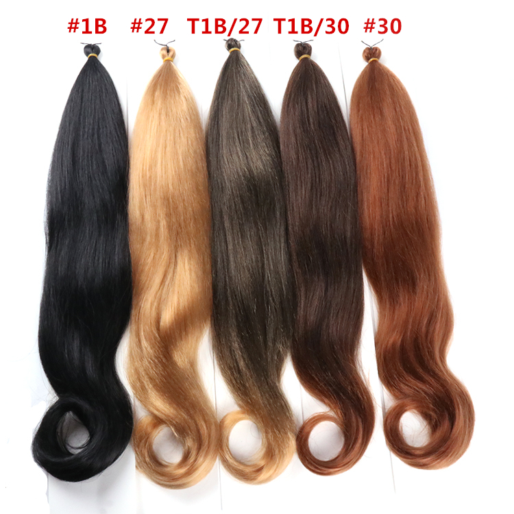 Kanekalon Yaki Silky Straight Pony Ombre Synthetic Fake Hair Styles Extensions Crochet Braids Colored Braid Braiding Hair