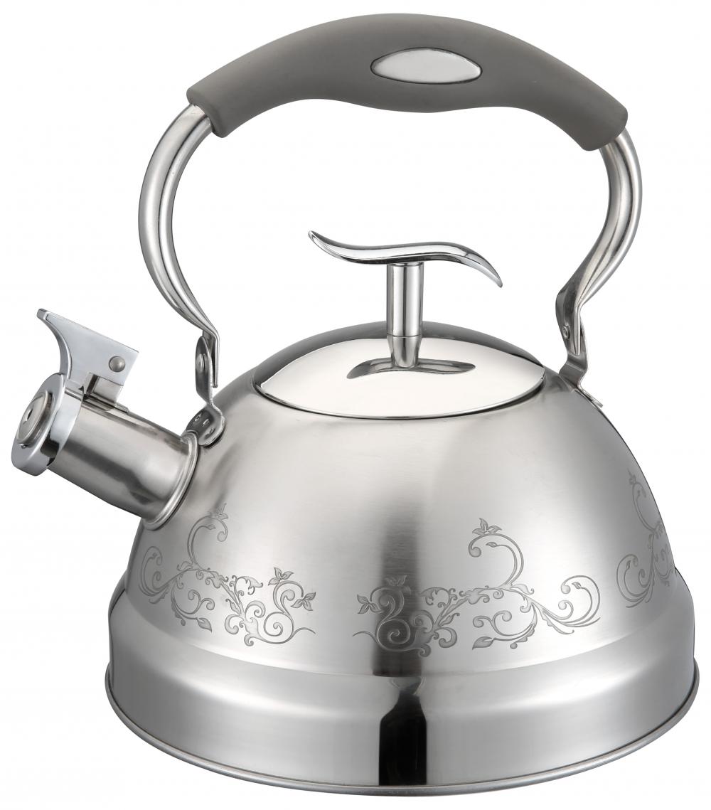 With Flower Pattern Body Design Whistling Kettle