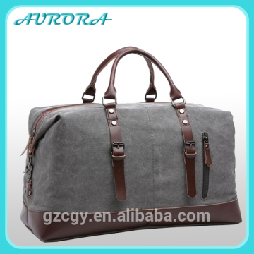 Durable Weekend travel Canvas Leather Weekend Bag