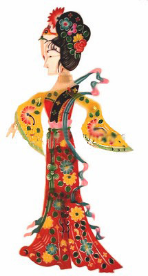 Traditional chinese folk shadow puppet for decoration