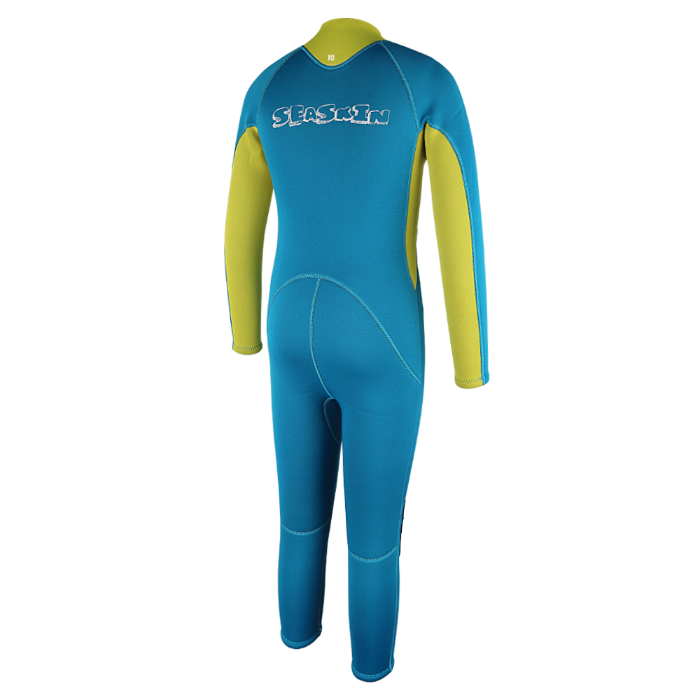 Seaskin Kanak -kanak Wetsuits Neoprene berwarna -warni untuk Pantai