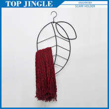 fashionable black leaf design scarf holder