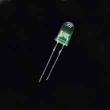 LED verde difuso de 5 mm LED de pino curto de 17 mm 530 nm