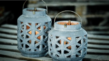 Rustic Candle Lanterns Garden Decoration Lamps