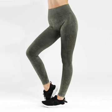 yoga leggings pou fanm segondè ren kontwòl vant